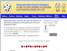Tablet Screenshot of jeuxdegamins.net
